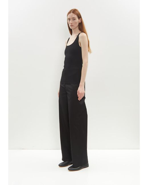 Totême Black Organic Cotton Compact Knit Tank
