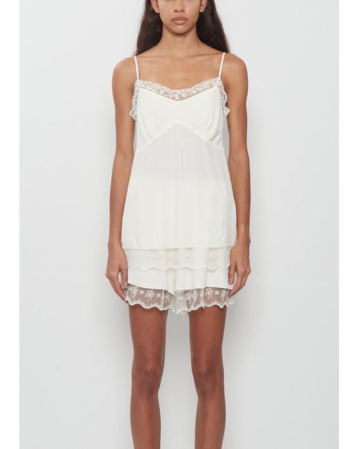 Simone Rocha White Lace Trim Negligee Cami