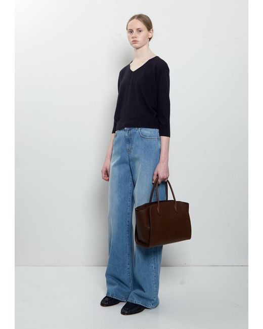 The Row Brown Marlo 12 Saddle Leather Bag
