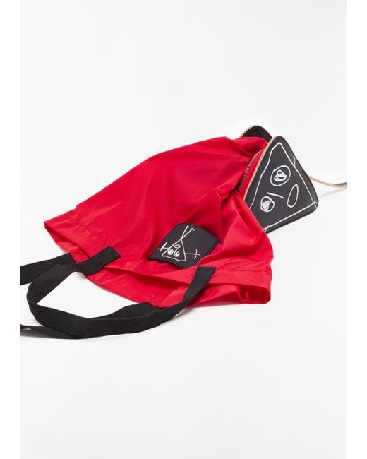 Plan C Red Technical Foldable Shopper Bag