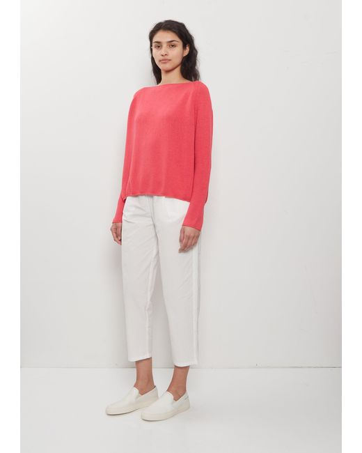 Apuntob Red Wild Silk Boatneck Sweater