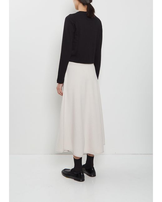 Extreme Cashmere White N°388 Ease Stretch Cashmere Skirt