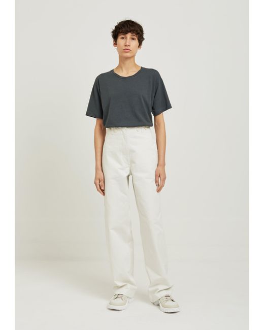 MHL by Margaret Howell White Cinched Back Trousers