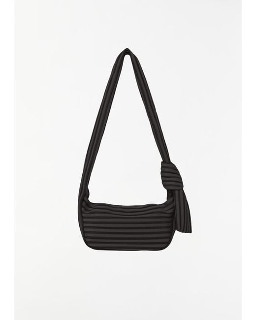 Issey Miyake White Linear Knit Bag-56