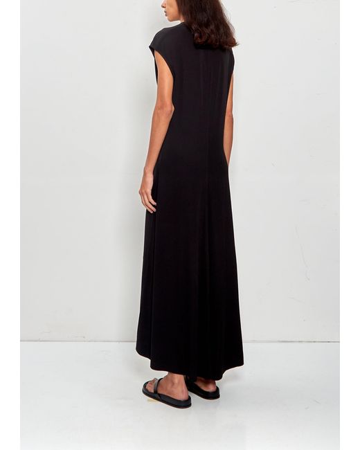 Totême Black V-neck Jersey Dress