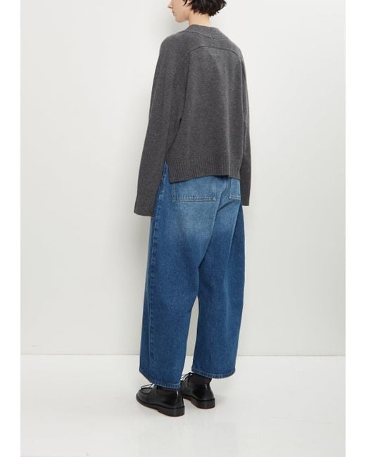 Loulou de Saison Blue Kaia Cashmere V-neck Cardigan