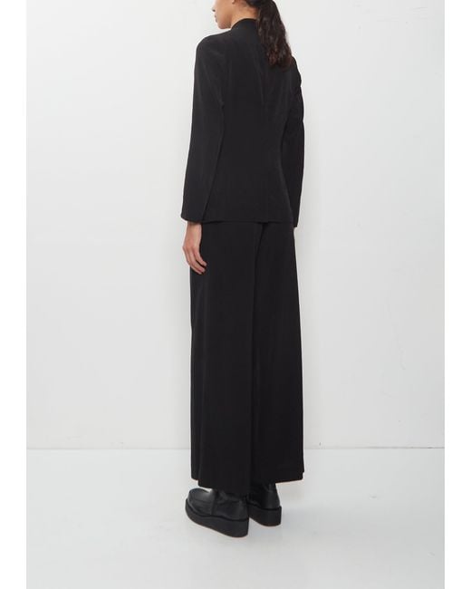 Y's Yohji Yamamoto Black Crepe Stand Collar Jacket