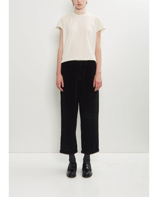 Labo.art White Paride Cotton Velvet Pant