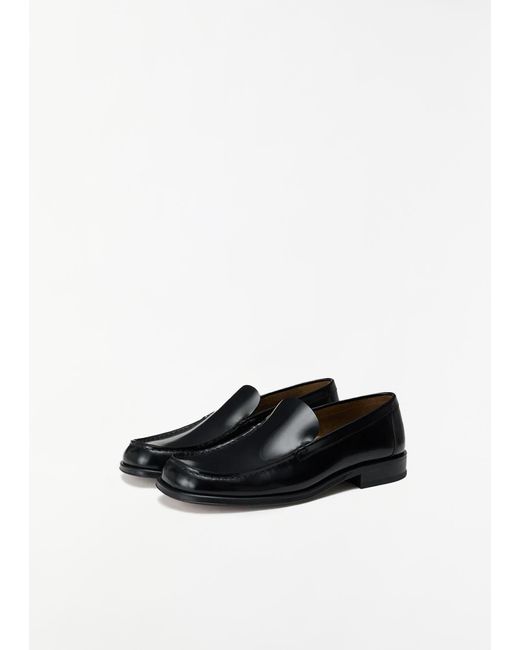 Lemaire White Shiny Finish Leather Loafer