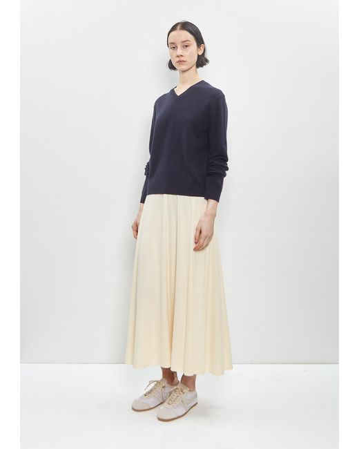 Totême  Blue Cashmere Classic V-neck Knit