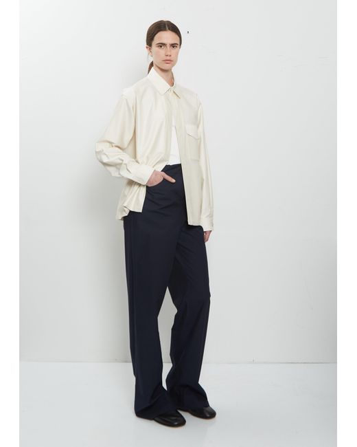 Dusan White Cotton Shirt Jacket