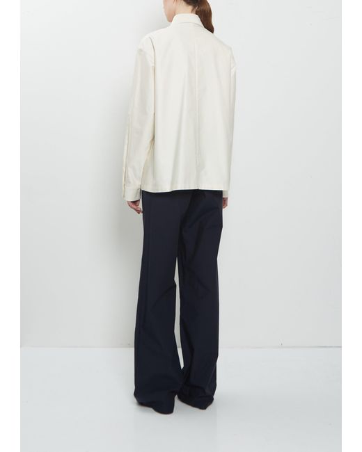 Dusan White Cotton Shirt Jacket