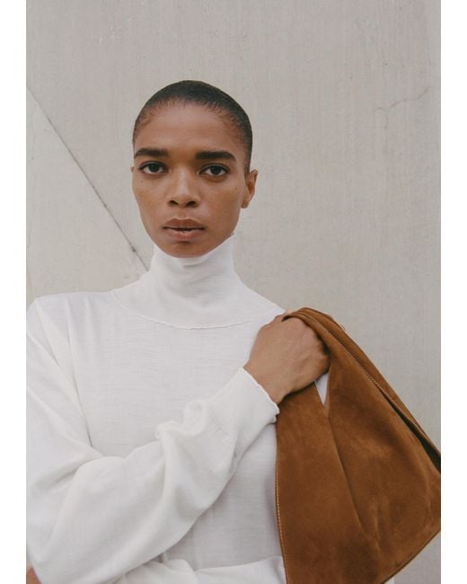 Sofie D'Hoore White Maffei Wool Turtleneck Pullover