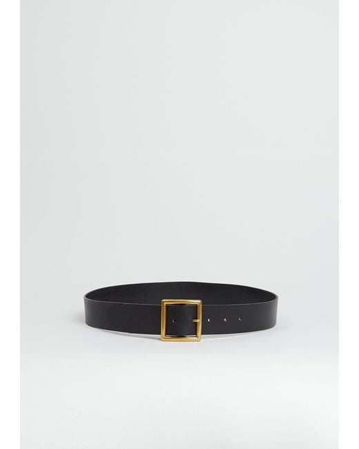 Visvim Men White Plain Leather Belt