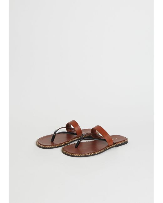 Dries Van Noten White Double Strap Leather Sandal