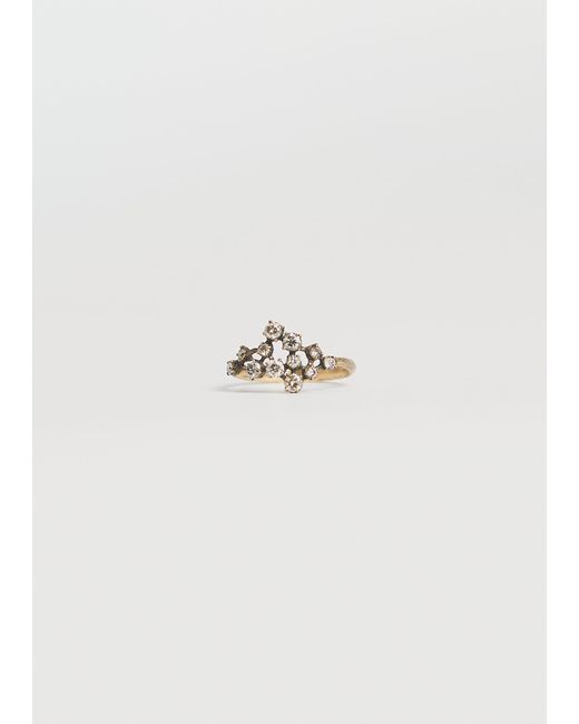 Noguchi Bijoux White Vsl Separated Cluster Ring