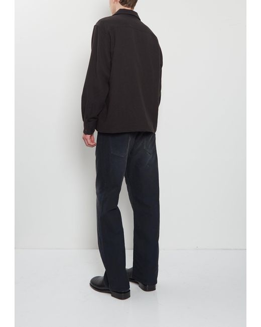 Visvim Men Black Carrow Wool Linen Shirt
