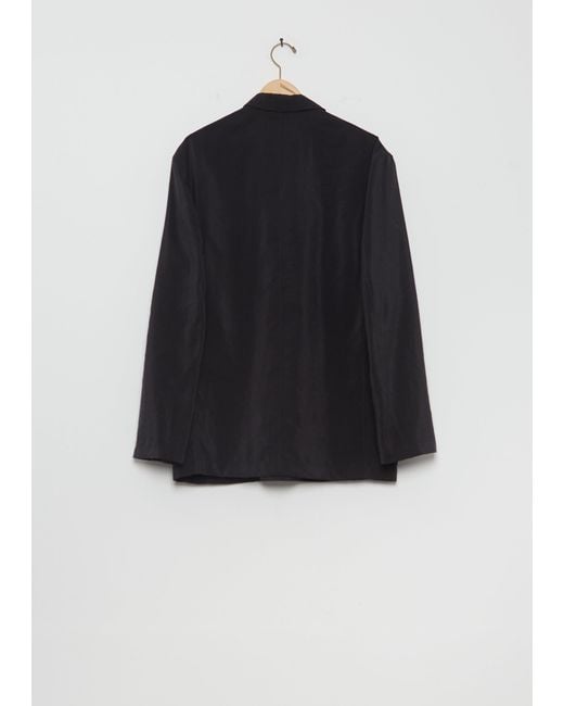 Lemaire Black Soft Double Breasted Jacket