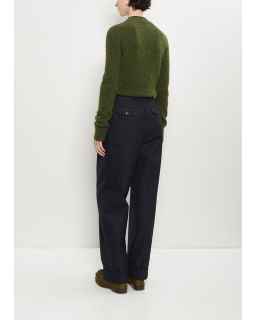 Dries Van Noten Partan Wool Pants in Green | Lyst UK