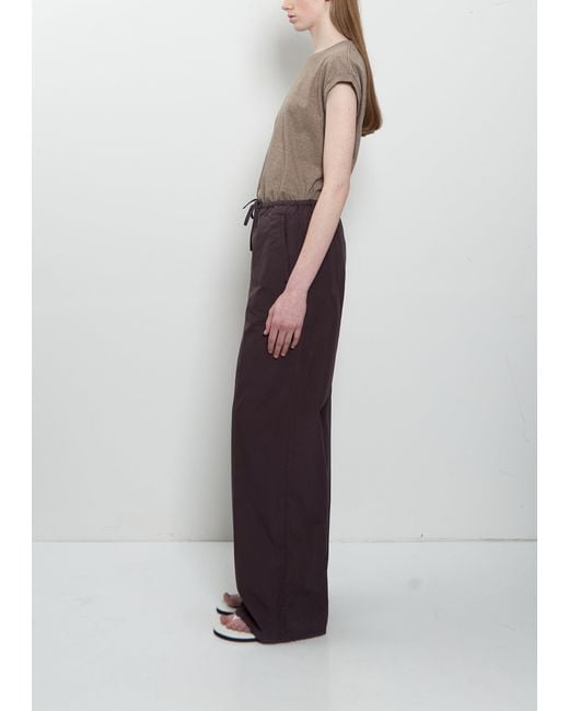Auralee Brown Garment-dyed Finx Drawstring Pants