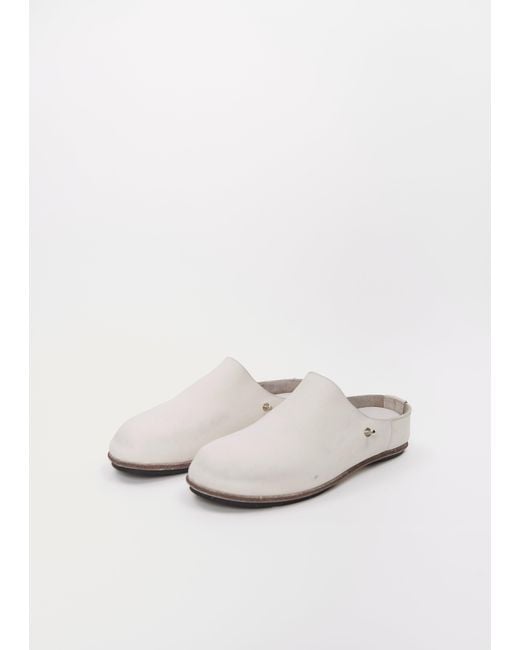 Casey Casey White Guidi Leather Clogs