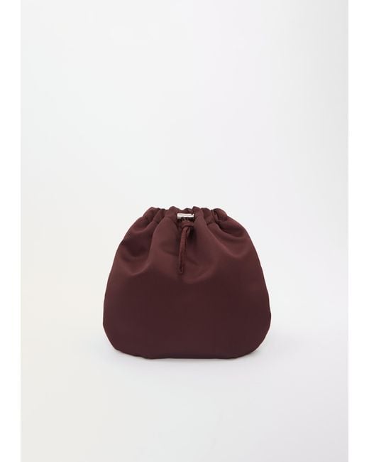 Plan C Red Satin Shopper, Small