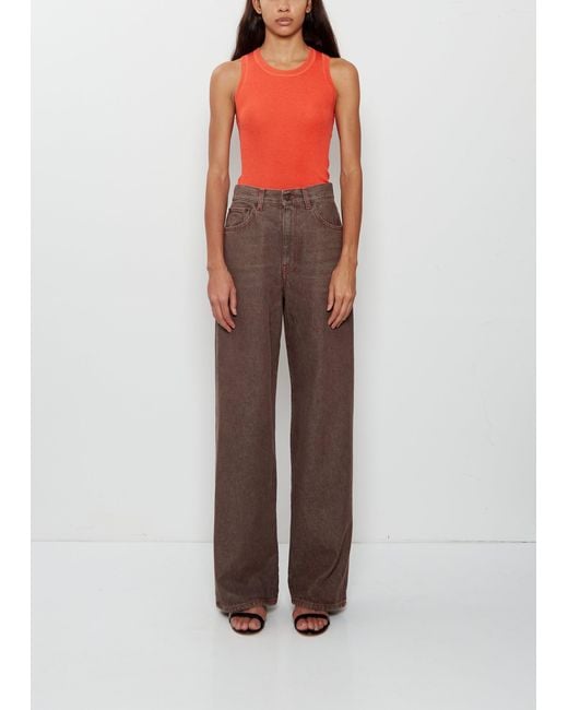 6397 Brown Wide Cotton Jean
