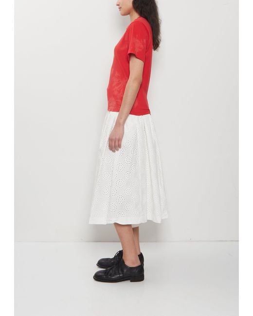 Comme des Garçons Red Cotton Jersey Short Sleeve Tee