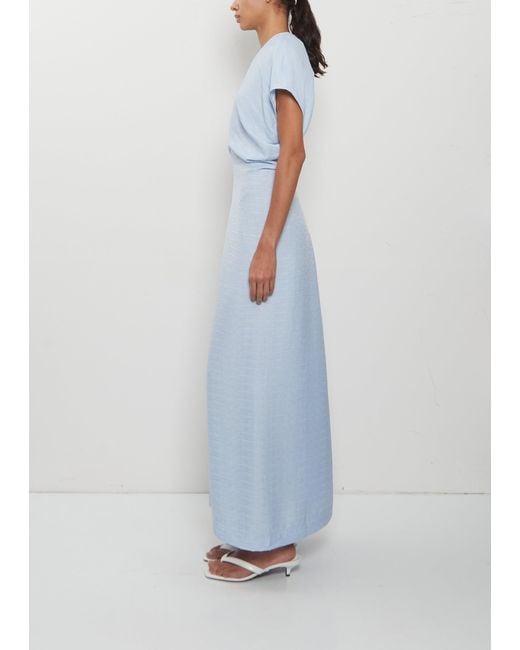Totême Blue Slouch Waist Dress