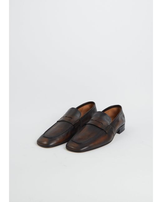 Dries Van Noten White Leather Penny Loafer