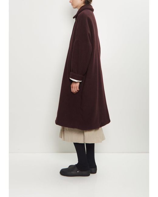Casey Casey Red Big Blobby Cashmere Coat