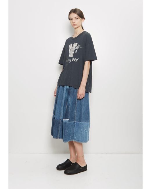 Visvim Blue Jumbo Cotton Blend Damaged Finish Tee