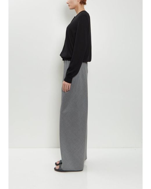 The Row Gray Gala Wool Pant