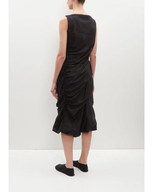 Issey Miyake Black Twining Draped Dress