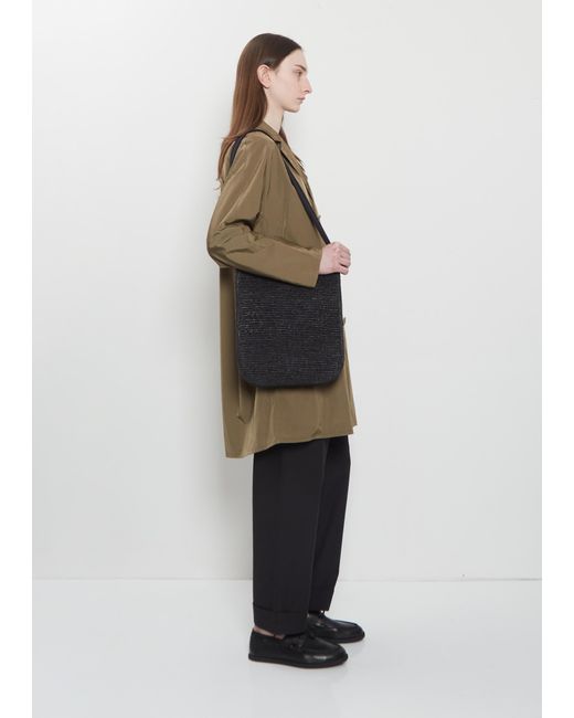 The Row Black Lori Raffia Shoulder Bag