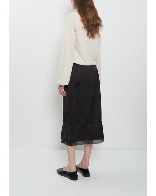 Totême  White Layered Satin Skirt