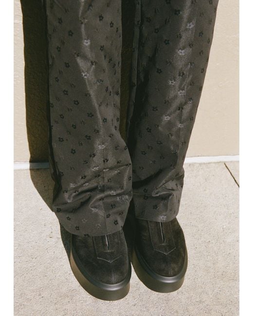 The Row Black Zipped Suede Boot I