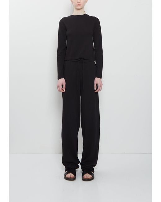 Extreme Cashmere Black N°353 Relax Cotton Cashmere Trouser