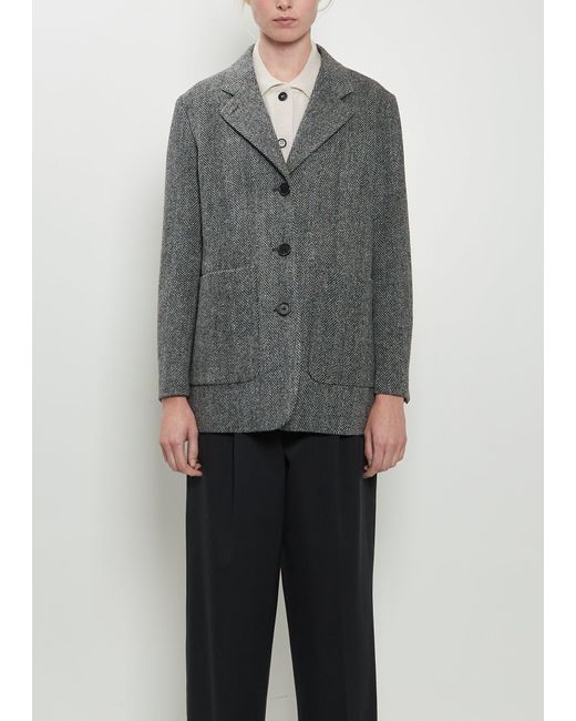 Margaret Howell Gray Relaxed Three Button Wool Jacket