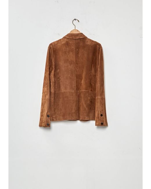 The Row Men Brown Ulrich Suede Jacket