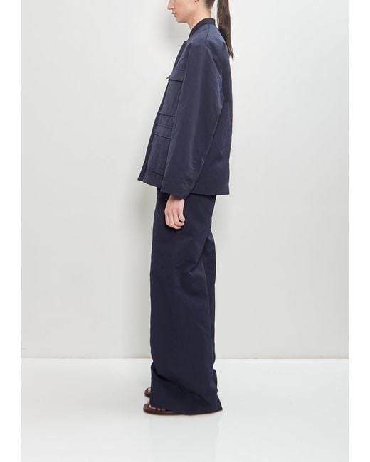 Ter Et Bantine Blue Linen Blend Work Jacket