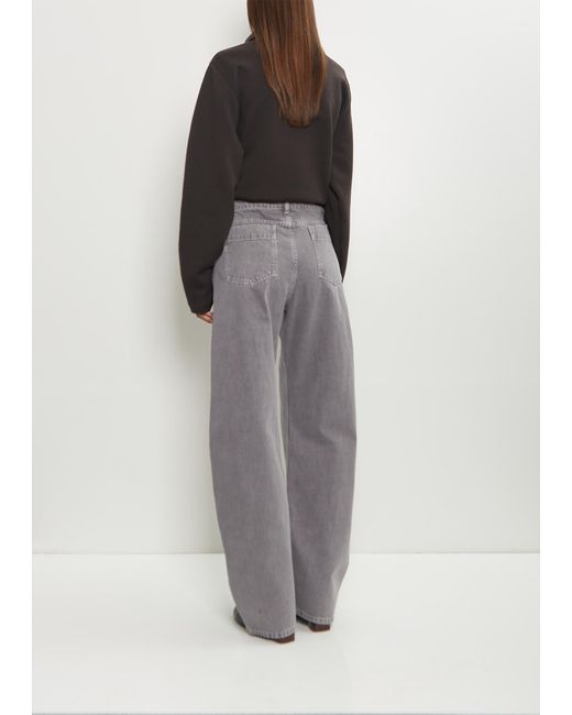 Lemaire Gray High Waisted Curved Denim Pants