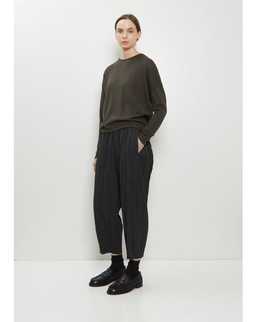 Pas De Calais Black Matte Finish Cotton Wool Pullover