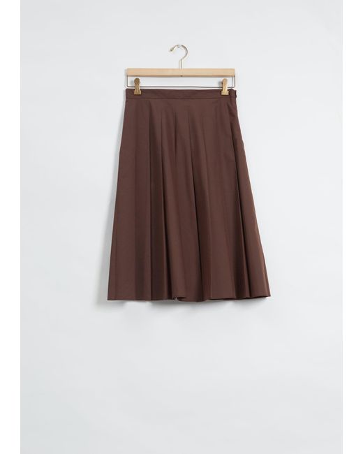 Margaret Howell Pleated Skirt in Brown | Lyst Canada
