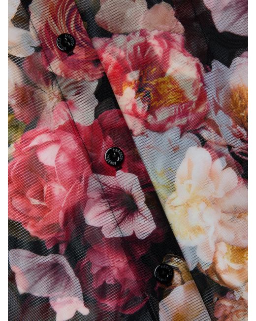 Chemisier En Mesh Indiana, Motif À Fleurs Multicolore L'Agence en coloris Red
