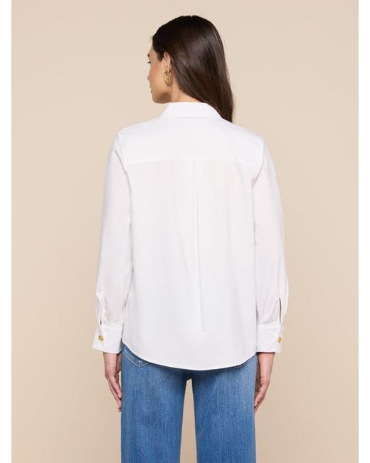 L'Agence Blue Ellery Button-Down Shirt