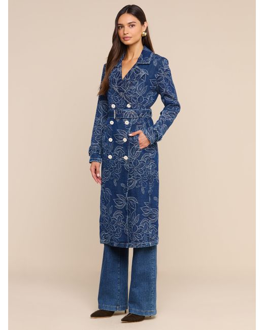 L'Agence Blue Bradley Trench Coat