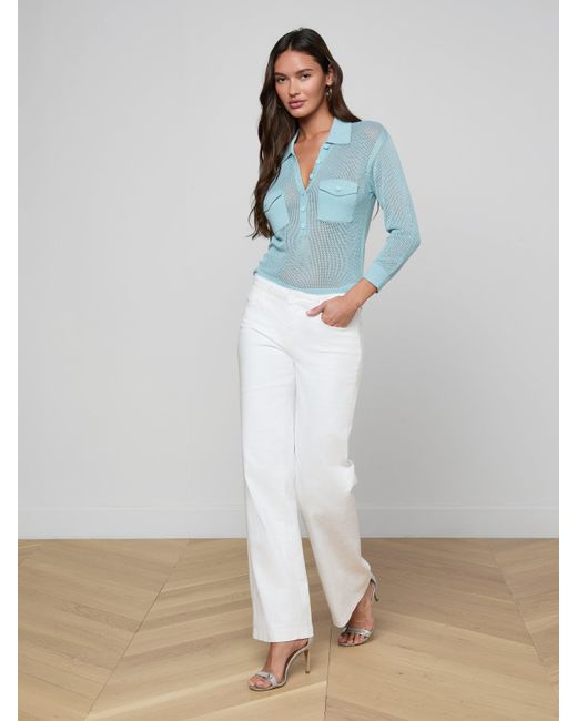 L'Agence Blue Carine Top