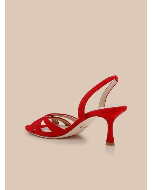 L'Agence Red Colwill Slingback Sandal