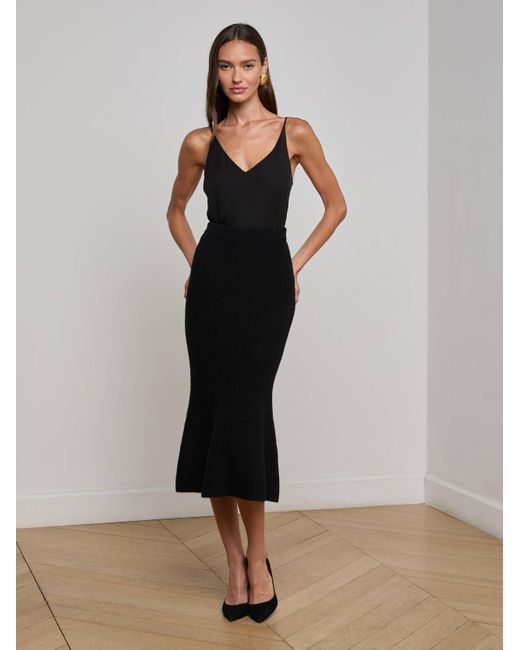 L'Agence Black Salem Knit Skirt